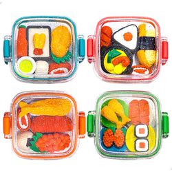 Kit de borrachinhas temáticas comidas japonesas - ... - MARIE PAPELARIA FOFA