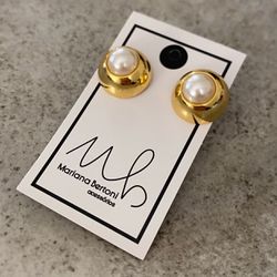 Brinco boton pérola - 00092 - Mariana Bertoni Acessórios