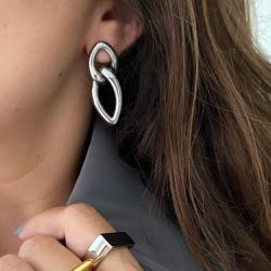 Brinco Elos Duplo - 00043 - Mariana Bertoni Acessórios