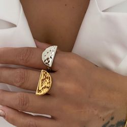 Anel Meia Lua Orgânico - 00061 - Mariana Bertoni Acessórios