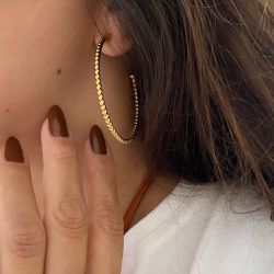 Brinco Argola Grande Torcida - 00054 - Mariana Bertoni Acessórios