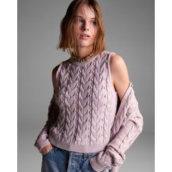 Blusa Colete Village Lilás Lurex