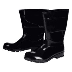 Bota PVC Preta 40 Cano Médio com Forro Kala - 0037... - Comercial Salla