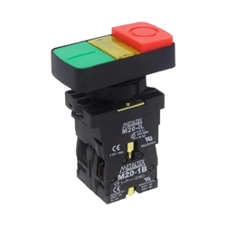 Botao Iluminado Duplo Verde Vermelho 220V 1NA+1NF ... - Comercial Salla