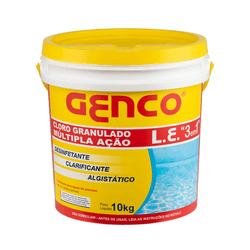 Cloro granulado multipla acao balde 10kg Genco - 2... - Comercial Salla