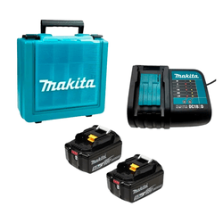 Kit carregador com 2 baterias 18V maleta KITMAK185... - Comercial Salla