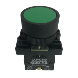 Botao Comando Verde 1NA P20AFR-G-1A Metaltex - 319... - Loja do Salla