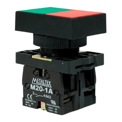 Botao Comando Duplo Verde Vermelho 1NA+1NF Metalte... - Loja do Salla