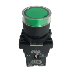 Botao Comando Iluminado Verde 24V 1NA+1NF Metaltex... - Loja do Salla