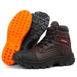 Bota Coturno Adventure Masculino Trabalho Couro Pa... - MARINERFORCE