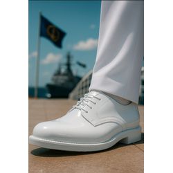 SAPATO MARINER MARINHA BRANCO ENVERNIZADO ALTO BRI... - MARINERFORCE