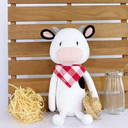 Vaca Amigurumi Branca - Marmelo Doce