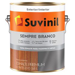 Esmalte Sintético Sempre Branco Brilhante 3,6L - S... - Marquezim Tintas