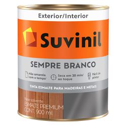 Esmalte Sintético Sempre Branco Acetinado 0,9L - S... - Marquezim Tintas