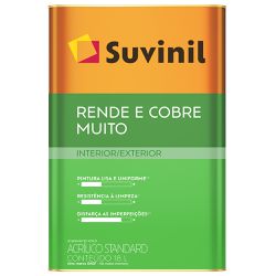 Tinta Acrílica Standard Fosco 18L Branco - Suvinil... - Marquezim Tintas
