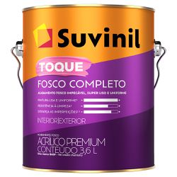 Tinta Acrílica Premium Fosco 3,6L - Suvinil Fosco ... - Marquezim Tintas