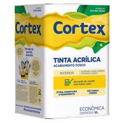 Tinta Acrílica Cortex Econômica Fosca 18L - Futura... - Marquezim Tintas