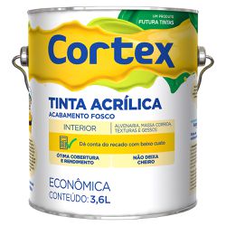 Tinta Acrílica Cortex Econômica Fosca 3,6L - Futur... - Marquezim Tintas