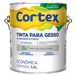 Tinta para Gesso Fosca Cortex 3,6L Branco - Futura - Marquezim Tintas