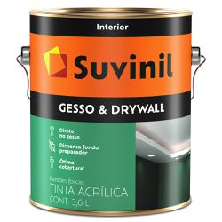 Tinta Látex Premium Gesso & Drywall Fosco 3,6L - S... - Marquezim Tintas