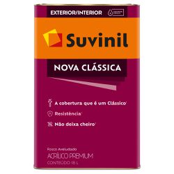 Tinta Acrílica Premium Fosco 18L - Suvinil Nova Cl... - Marquezim Tintas