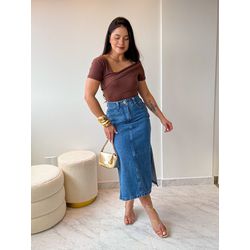 Saia Jeans Midi Laura... - Marya Conceito