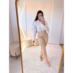 Calça alfaiataria Pietra Nude... - Marya Conceito