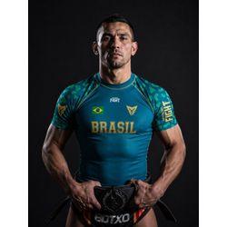 Rash Guard Matreiro Azul Turqueza Viper Brasil Com... - MATREIRO