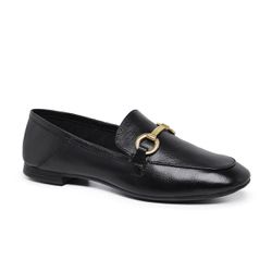 Mocassim Feminino Aurora Comfort Couro Preto - 250... - MAXTHERAPY