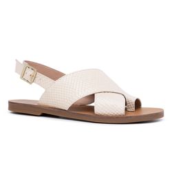 Rasteira Noah Couro Comfort Sucuri Off White - 86... - MAXTHERAPY