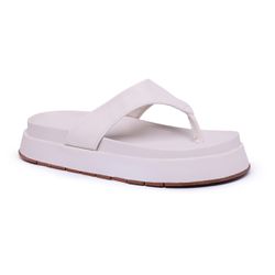 Sandália Flatform Comfort Ísis Maxtherapy Off Whit... - MAXTHERAPY
