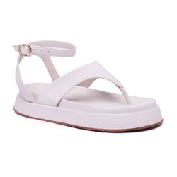 Sandália Flatform Comfort Liz Maxtherapy Off white... - MAXTHERAPY