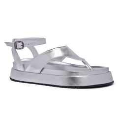 Sandália Flatform Comfort Liz Maxtherapy Prata - k... - MAXTHERAPY