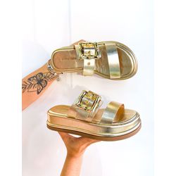 FLAT MB JACK REF1311450 DOURADO - 0003110012 - Morena Brasil Shoes