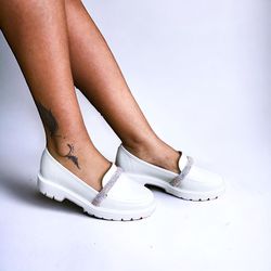 MOCASSIM DANIELA OFF WHITE - 0001410002 - Morena Brasil Shoes