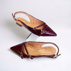 SAPATILHA MARCELLA VINHO VERNIZ - 0003840048 - Morena Brasil Shoes