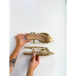 Rasteirinha Brenda DOURADO - 0004550012 - Morena Brasil Shoes