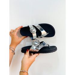 Flat Giorgia PRATA - 0004570013 - Morena Brasil Shoes