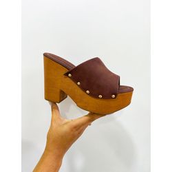 Tamanco Ella MARROM - 0006030010 - Morena Brasil Shoes