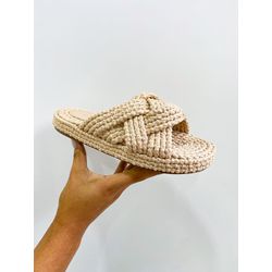 Flat Naomi BEGE - 0006000008 - Morena Brasil Shoes