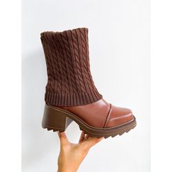 Bota Raquel CAFÉ - 0006190035 - Morena Brasil Shoes