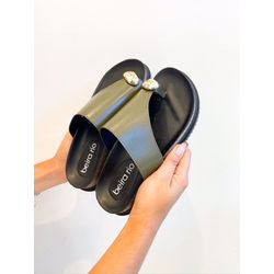 Flat Tainá VERDE MILITAR - 0006950072 - Morena Brasil Shoes