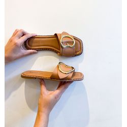 Rasteirinha Sofia CARAMELO - 0007410011 - Morena Brasil Shoes