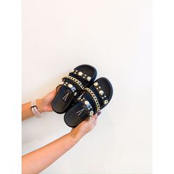 Flat Liz PRETO - 0007560001 - Morena Brasil Shoes