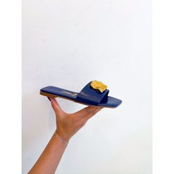 Rasteirinha Milene AZUL MARINHO - 0008140003 - Morena Brasil Shoes