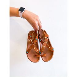 Papete Aurora CARAMELO CAMURÇA - 0008180068 - Morena Brasil Shoes