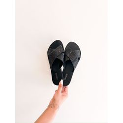 Rasteirinha Bia PRETO - 0008390001 - Morena Brasil Shoes