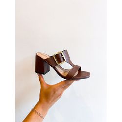 Tamanco Beatrice MARROM - 0008760010 - Morena Brasil Shoes