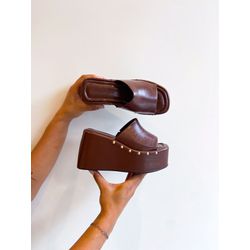 Tamanco Brenda CAFÉ - 0008590035 - Morena Brasil Shoes