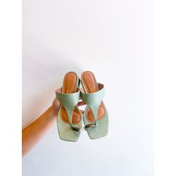 Tamanco Safira VERDE MENTA - 0008940037 - Morena Brasil Shoes